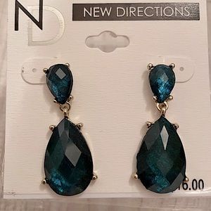 New Directions Sapphire blue drop earrings